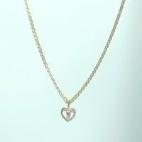 Pendentif "Cœur Rubis" en Or Jaune 18K – Passion et Élégance