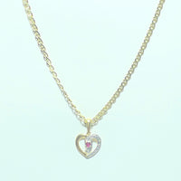 Pendentif "Cœur Rubis" en Or Jaune 18K – Passion et Élégance