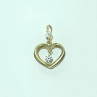 Pendentif Cœur Étincelant – Or 18 carats