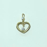 Pendentif Cœur Étincelant – Or 18 carats