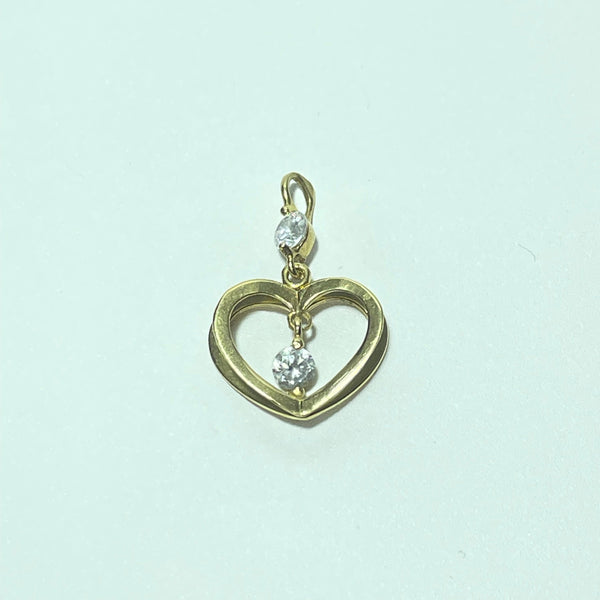Pendentif Cœur Étincelant – Or 18 carats