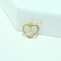 Pendentif Cœur Étincelant – Or 18 carats