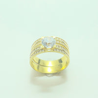 Double Bague en Or Jaune 18K 4.88 gr
