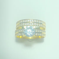 Double Bague en Or Jaune 18K 4.88 gr
