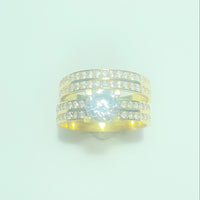 Double Bague en Or Jaune 18K 4.88 gr