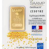 Lingotin d’or SAAMP — 5 g | 999,9 ‰