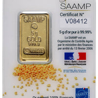 Lingotin d’or SAAMP — 5 g | 999,9 ‰