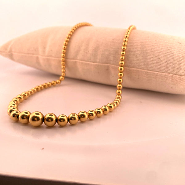 Collier avec boules or jaune 10,81 g