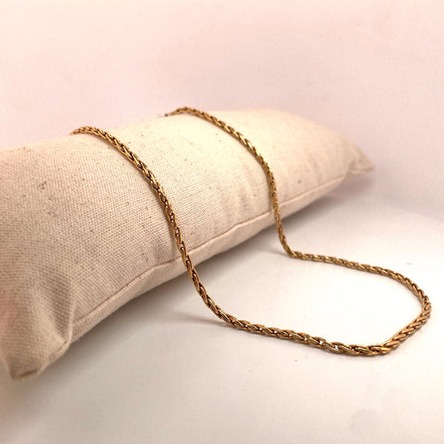 Collier en chaîne torsadée or jaune 7,52 g