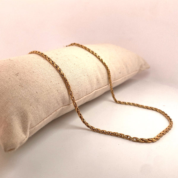 Collier en chaîne torsadée or jaune 7,52 g