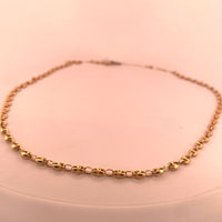 Chaîne grain de café or jaune 15,74 g