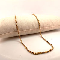 Collier en chaîne torsadée or jaune 7,52 g