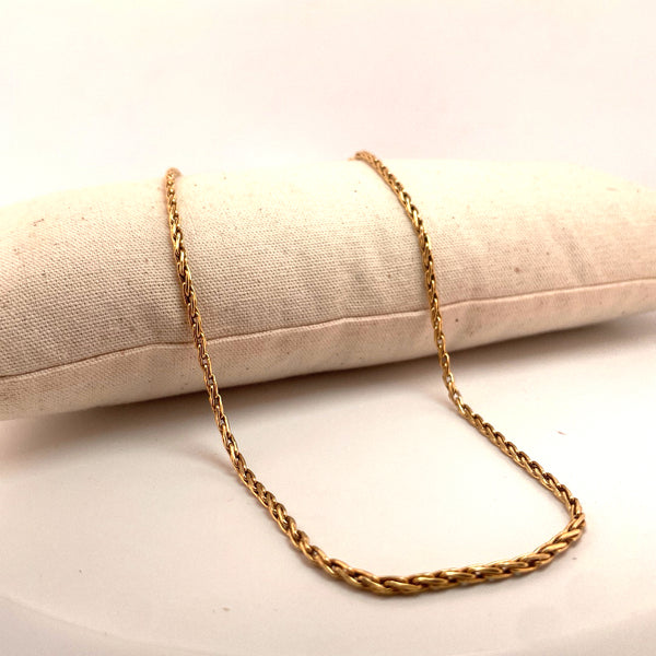 Collier en chaîne torsadée or jaune 7,52 g
